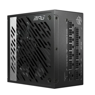 Imagen de MSI MPG A1000G PCIE5 Fuente de alimentación, Enchufe EU 1000W, 80 Plus Gold, ATX 3.0, Soporte PCIe 5.0 GPU, Condensadores Japoneses 105C, Modo 0% RPM, Cables Planos