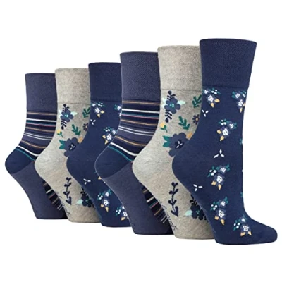 Imagen de 6 pares de calcetines Sock Shop Everyday Gentle Grip para mujer 4 8 ver múltiples variaciones y diseños, x RH249,