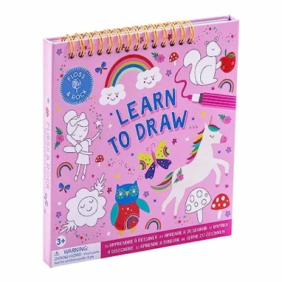 Imagen de Floss &amp; Rock Rainbow Fairy Cuaderno de bocetos para aprender a dibujar 3 edades en adelante, 18,5 cm longitud, materiales aprendizaje