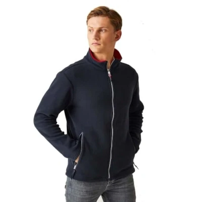 Imagen de Regatta Professional Men&#039;s Ascender 250 Full Zip Fleece Forro Polar, Azul Oscuro y Rojo, S para Hombre
