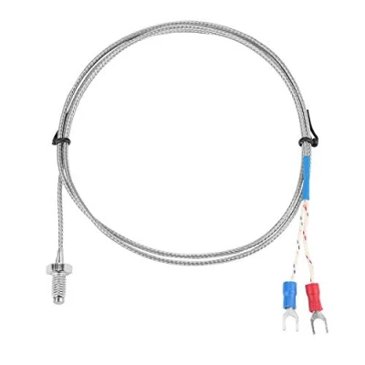 Imagen de Tornillo M6 Rosca fina 0 400 ℃ Tipo K Sonda de sensor termopar impermeable Cable resistencia a la corrosión(3M)
