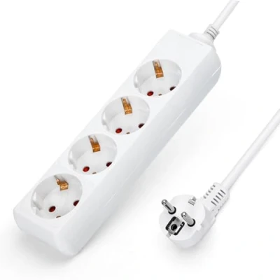 Imagen de Aigostar Regleta alargador de 4 enchufes con cable 1,5 metros,color blanco