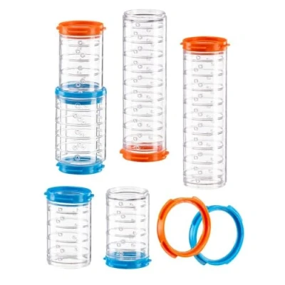 Imagen de Ferplast Juego de Tubos Hámster, Accesorio Jaula Hamster, Total 7 Piezas, Túneles para Hámster Transparentes con Orificios Ventilación, Conexion Incluidos, Kit Tube Tunnel, Juguete