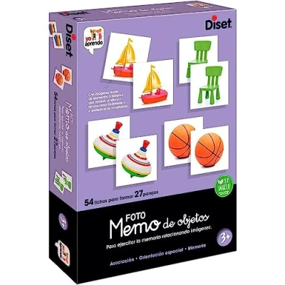 Imagen de Diset Memo Photo Objects, Juego educativo de memoria visual para niños a partir 3 años