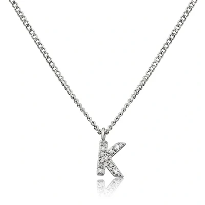 Imagen de GD GOOD.designs EST. 2015 Cadena con letras de plata para señoras I Collar respetuoso la piel colgante inicial acero inoxidable plata. (K)