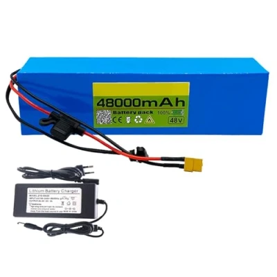 Imagen de GNIUBBDB Batería de Iones Litio para Bicicleta eléctrica, 48 V, Ah, 13S3P, con Cargador y protección BMS incorporada, Ideal Motor eléctrica 200 2000 W XT90 Plug