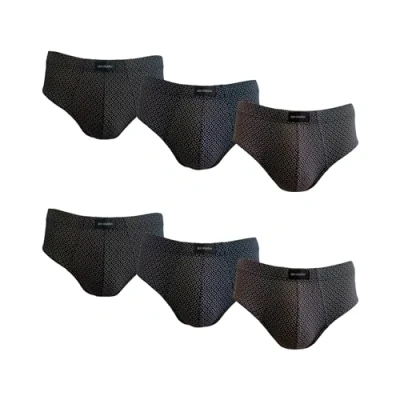 Imagen de DON ALGODON Pack 6 Slips Hombre Suaves, Transpirables y Resistentes (FR/ES, Letras, L, Regular, Negro/Marino/Gris)