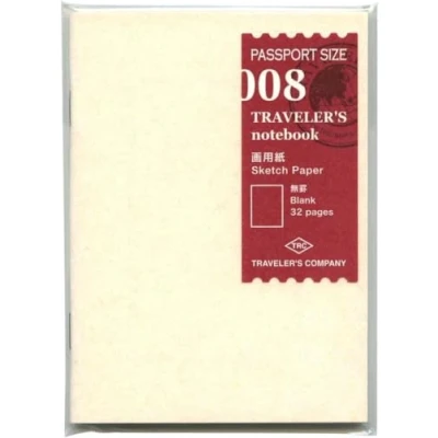 Imagen de Designphil TRAVELER&#039;S Notebook Passport Size Refill 008 Sketch Paper 14372006 (Japan Import)