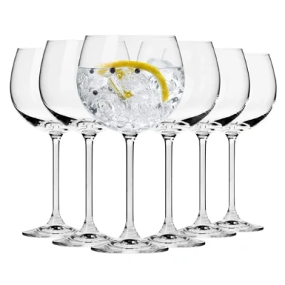 Imagen de Krosno Copas para Cóctel Gin Balón Agua Conjunto 6 Piezas 480 ml Venezia Collection Perfectas la Casa, Restaurante y en las Fiestas Apta Lavavajillas