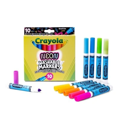 Imagen de CRAYOLA Rotuladores Neon, Set 10 Colores Brillantes, para Niños a Partir de 3 años, Arte y Creatividad, 58 8746