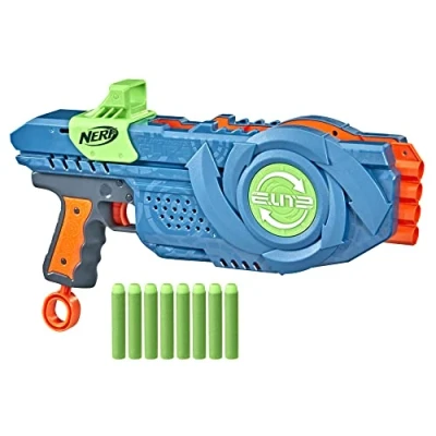 Imagen de Nerf Lanzador Flipshots Flip 8 Elite 2.0, cañones para Dardos Que Gira duplicar tu Potencia de Lanzamiento, Capacidad Dardos,