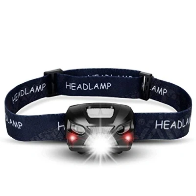 Imagen de Linterna Frontal Recargable, Lámpara de Cabeza LED con 6 Modos Iluminación, 500 Lúmenes Luz Súper Brillante LEDs Blancos y Rojos, Impermeable para Acampar, Correr Lectura