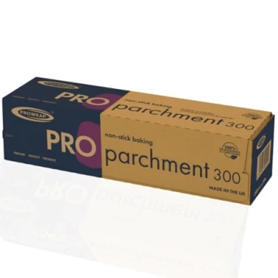 Imagen de PROWRAP Papel para hornear de 300 mm x 50 m, con revestimiento silicona sin grasa, ideal el hogar y cocinas catering profesionales, rollo individual