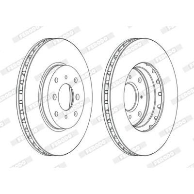 Imagen de FERODO PREMIER DDF1119C Disco de freno 282 25 4 ventilado revestido con tornillos HONDA: Accord 6 Limousine, Coupe,