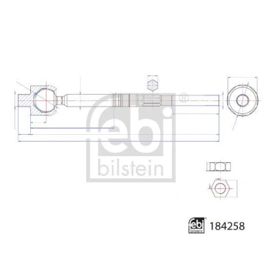 Imagen de FEBI BILSTEIN 184258 Rotula Axial de Direccion Eje delantero, izquierda, derecha 243 con contratuerca