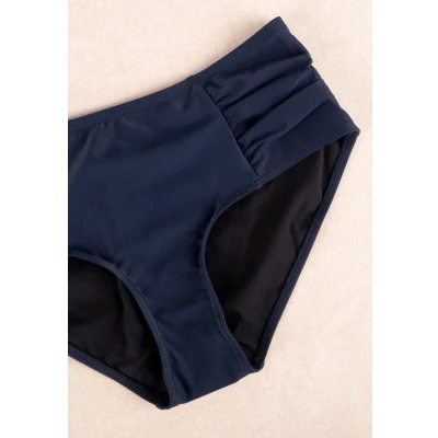 Imagen de Vivisence Braguita De Bikini Talle Alto Sin Estampado para Mujeres 3002, Azul Marino,40