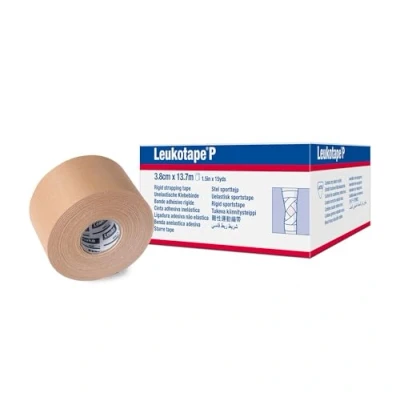 Imagen de Leukotape P Cinta adhesiva Para flejado lesiones deportivas, esguinces y 3,8 cm x 13,7 m, bronceado, 1 rollo