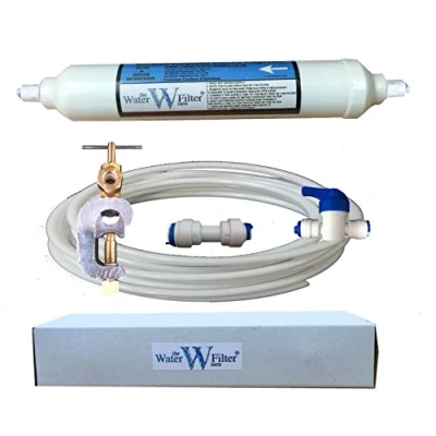 Imagen de Kit de filtro, tubería, manguera para fontanería frigorífico americano, compatible con Samsung, LG, Bosch, Daewoo, GE y todos los otros modelos