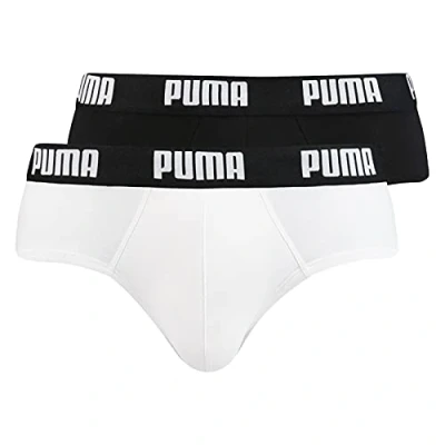 Imagen de Puma Basic Brief 2 PACK Braguitas, Hombre, Talla: Small, White/black