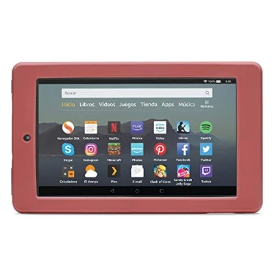 Imagen de NuPro Funda resistente a los golpes para el tablet Fire 7, color malva