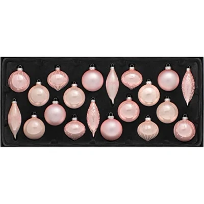Imagen de WeRChristmas Bolas de Cristal para árbol Navidad, Rosa Pastel, Set of 20, 20
