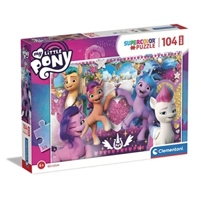 Imagen de Clementoni Puzzle Infantil 104 Maxi Piezas My Little Pony; Grandes Personajes Pony, a Partir de 4 años (23765)