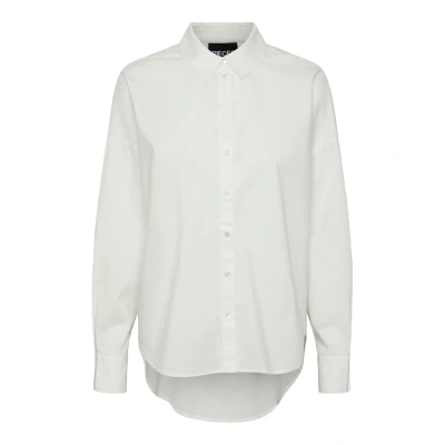 Imagen de Pieces Langarm Camisa, Mujer, Talla: XS, Cloud dancer