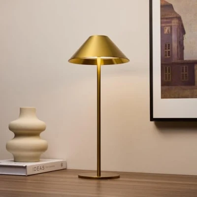Imagen de Bojim Lámpara de Mesa LED Inalámbrica, Lámparas Táctil Regulable 3000K 6000K, 4000mAh 3W 240LM Portátil sin Cable Exterior, Restaurante, Dormitorio, Salon, Recargable USB C