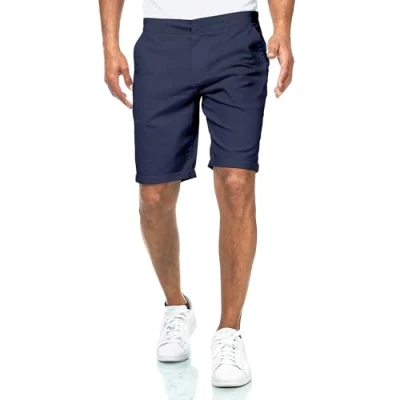 Imagen de Smith &amp; Solo pantalones cortos para hombre chinos de algodón, bermudas verano, correr hombre, deportivos entrenamiento, azul marino, S