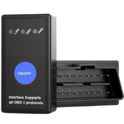 Imagen de NK Dispositivo de Diagnóstico OBD II Universal para Automovil con Interruptor Encendido ON/Off, Detector Problemas, Fácil Instalar y Usar, Bluetooth 4.0 (Compatible Android e iOS)