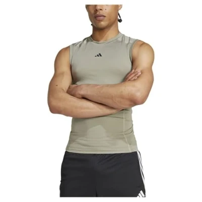 Imagen de adidas Performance Techfit Sleeveless Top, Hombre, Talla: XL, Silver pebble