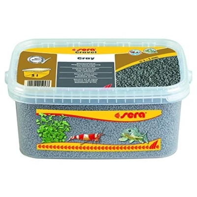 Imagen de sera Gravel Gray 2 3 mm 3.000 ml Grava de Color Gris (Ø mm) para Todos los acuarios Agua Dulce y Salada