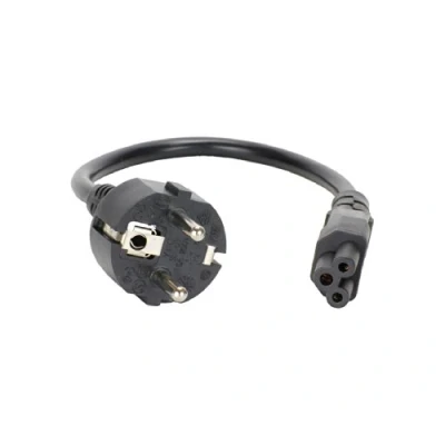 Imagen de shortix Cable de alimentación corto (enchufe CEE 7/4 a Kleeblattbucse IEC 320 C5), 30 cm