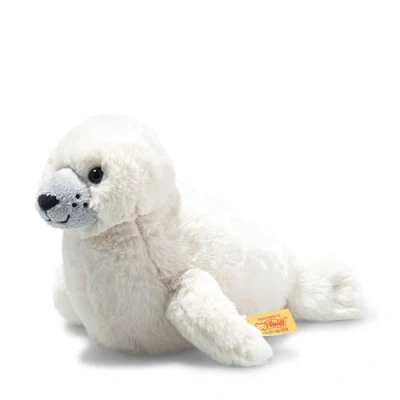 Imagen de Steiff ARO Cachorro de Foca para bebé, Animales Peluche Foca, Juguetes mar, del océano, oceánico, (Blanco, 8 Pulgadas)