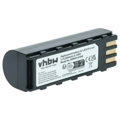 Imagen de vhbw 1x batería Compatible con Symbol LS3478ER, LS3578, DSS3478, LS3478, DS3578, DS3478 escáner códigos de Barra, TPV (2200 mAh, 3,7 V, Li Ion)