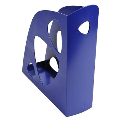 Imagen de Exacompta Ref 181104D Archivador Office Ecomag 248 x 77 257 mm de tamaño, adecuado para guardar documentos A4, agujero dedos, construcción robusta Azul noche