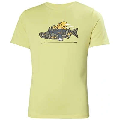 Imagen de Helly Hansen Jr Marka Camisa de Tenis, Unisex niños, 421 LAV Green, 14 Years