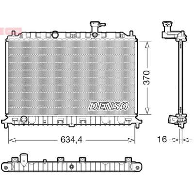 Imagen de DENSO DRM43009 Radiador, refrigeración del motor 370 658 16 KIA: RIO 2