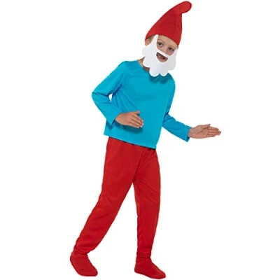 Imagen de Funidelia Disfraz de Papá Pitufo para niño The Smurfs, Dibujos Animados niños y divertidos accesorios Fiestas, Carnaval Halloween Talla 7 9 años Rojo