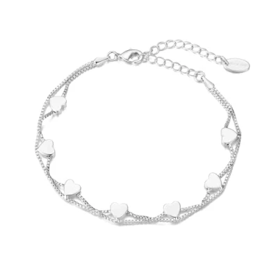 Imagen de Philip Jones Pulsera Corazon Plateada