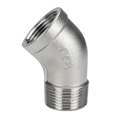 Imagen de codo de 45 grados, 1/4 &quot;3/8&quot; 1/2 &quot;3/4&quot; 1 &quot;1 1/4&quot; &quot;2&quot; acoplador conector hembra a macho tubería acero inoxidable 304, Uds.(Size:1/2&quot;)