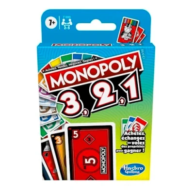 Imagen de Monopoly Hasbro 3,2,1 Juegos de Mesa, Multicolor (315 F1699101)
