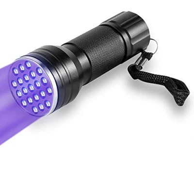 Imagen de Linterna Ultravioleta Antorcha UV, 21 LED de UV Luz Negra, Lámpara Portátil para Detector Orina Mascotas y Encontrar Manchas en la Ropa