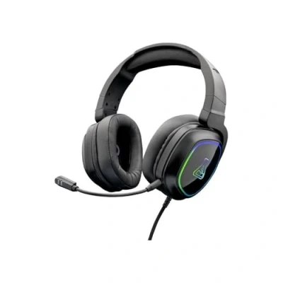 Imagen de The G Lab Korp Radium Auriculares Gaming, Gamer con Micrófono Desmontable, Gaming Luz LED, para Juegos Stereo Bass 3.5mm,Compatible PS4/PS5/Xbox/Switch/PC