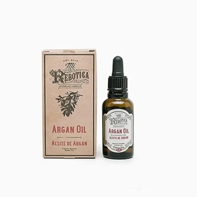 Imagen de MI REBOTICA Aceite de argán Nutritivo 30 ml para el Pelo Con Ricino, Argan, Jojoba, Almendra y Pepita Uva Hidrata, Nutre Repara Puntas del Cabello