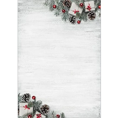 Imagen de SIGEL DP416 Papel navideño decorado &quot;Scandinavian Christmas&quot;, 90 g/m², A4, 100 hojas