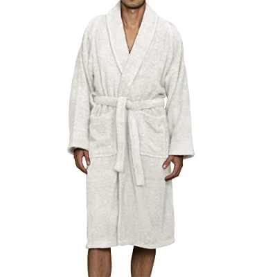Imagen de Superior Albornoz de algodón Felpa, pequeño, Unisex, Color Blanco