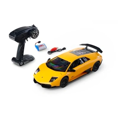 Imagen de Carson 500404304 1:14 Lamborghini Murcielago SV 2.4G 100% RTR Amarillo Coche teledirigido, iluminación LED, RC, vehículo RC 1:14, Juguete teledirigido