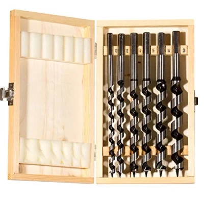 Imagen de fischer juego de brocas serpiente 10 a 20 mm diámetro, puntas para taladro, con diferentes tamaños, herramienta taladrar agujeros profundos en madera blanda y dura, 6