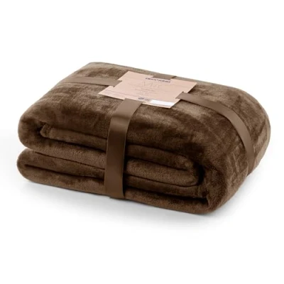 Imagen de DecoKing Manta Polar de Microfibra 220x240 cm Suave y cálida Monocolor Mic Marrón Chocolate